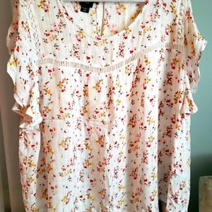 Blouse,gauze floral.